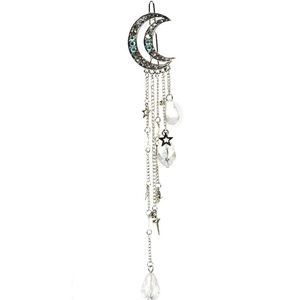 Moon and Star Fashion Hair clip (color silver)